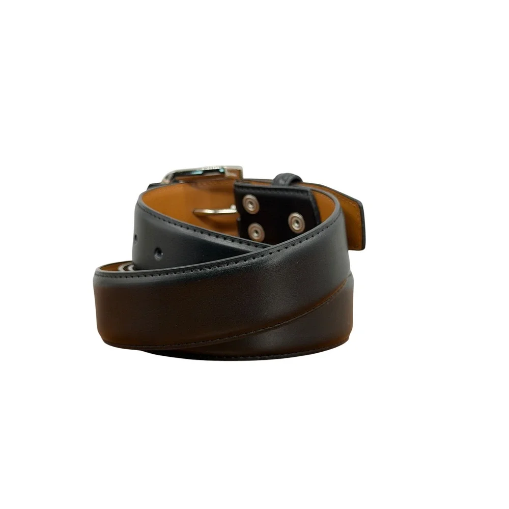 Bulliant Leather Belt Men SZ 52 Black Classic Office Detachable Strap Practical